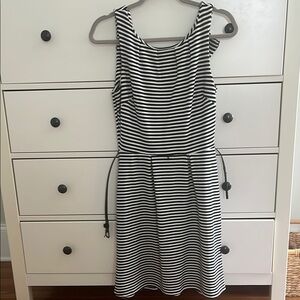 Black and White Striped Dress